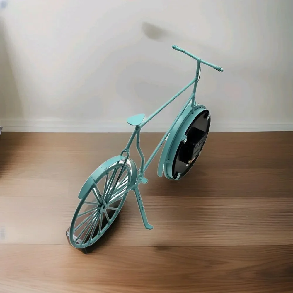 37 Rue Saint-Denis Clock. Bicycle Cobalt Blue. Cleaned, Tested, Working.